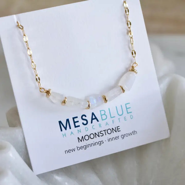 Mesa Blue Moonstone Collar Necklace