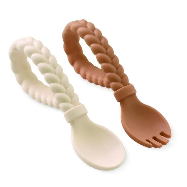 Itzy Ritzy Sweetie Spoons™ - Silicone Baby Fork + Spoon Set