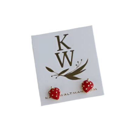 Your new go-to stud earrings! From the Katie Waltman collection, these are Mini Strawberry Studs. Cute & Dainty Gold Strawberry Stud Earrings. Playful & Whimsical Design for Everyday Wear.  Perfect for Adding a Sweet, Feminine Touch. A darling stud to add for those who have multiple piercings. 