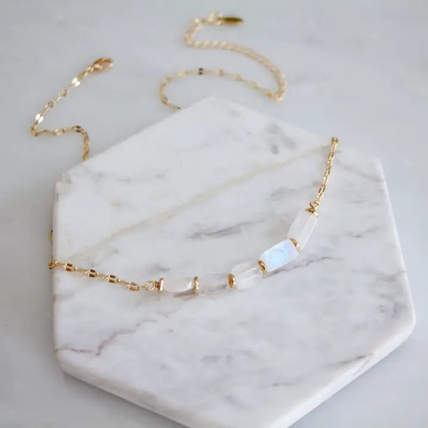 Mesa Blue Moonstone Collar Necklace