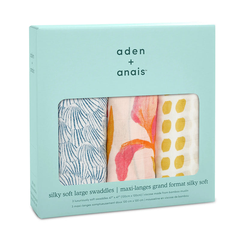 Aden & Anais 3 pack silky soft swaddles