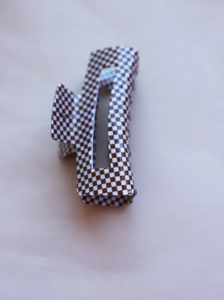 KAXI MINI CHECKERED RECTANGLE CLAWS