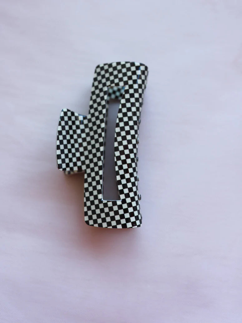 KAXI MINI CHECKERED RECTANGLE CLAWS