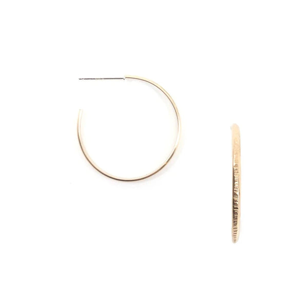 Mineral & Matter Textured Lines Hoop Earrings