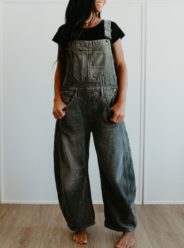 Free People We The Free Good Luck Barrel Overalls