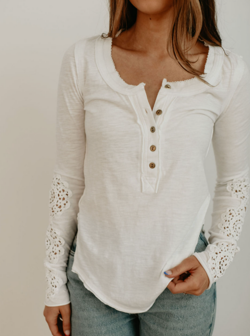 Free People Our Song Henley Cuff