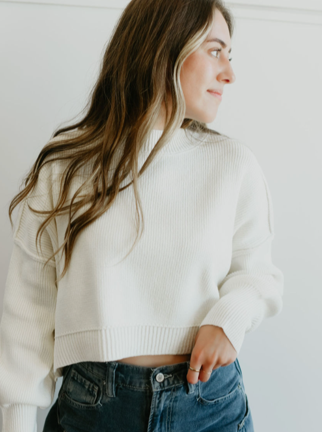 Free People Easy Street Crop Pullover