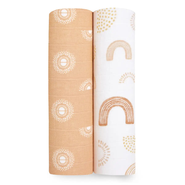 aden + anais cotton muslin 2 pack swaddles