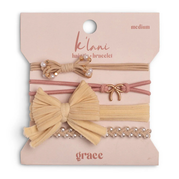 K'lani Hair Tie & Bracelet- Grace