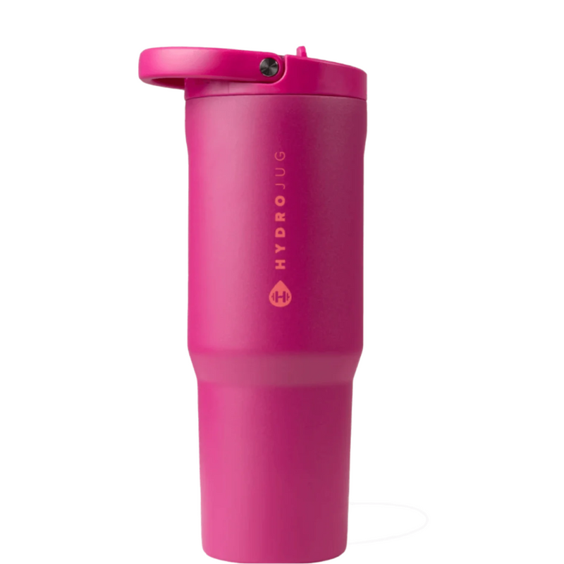 HydroJug Sport 32 oz Water Bottle, this is a Durable, BPA-free sports water bottle with an ergonomic design, leak-proof flip-top lid, and built-in straw for easy hydration on the go. Makes for an awesome gift idea for anyone who loves to move and be on the go. This comes in the color harvest berry. The most fabulous rich, berry color. perfect for all your exercise and active lifestyle needs. 