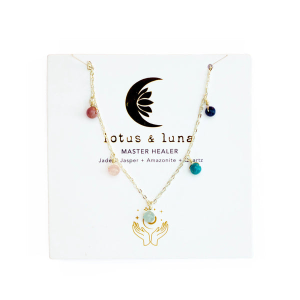 Lotus & Luna Dewdrop Necklace