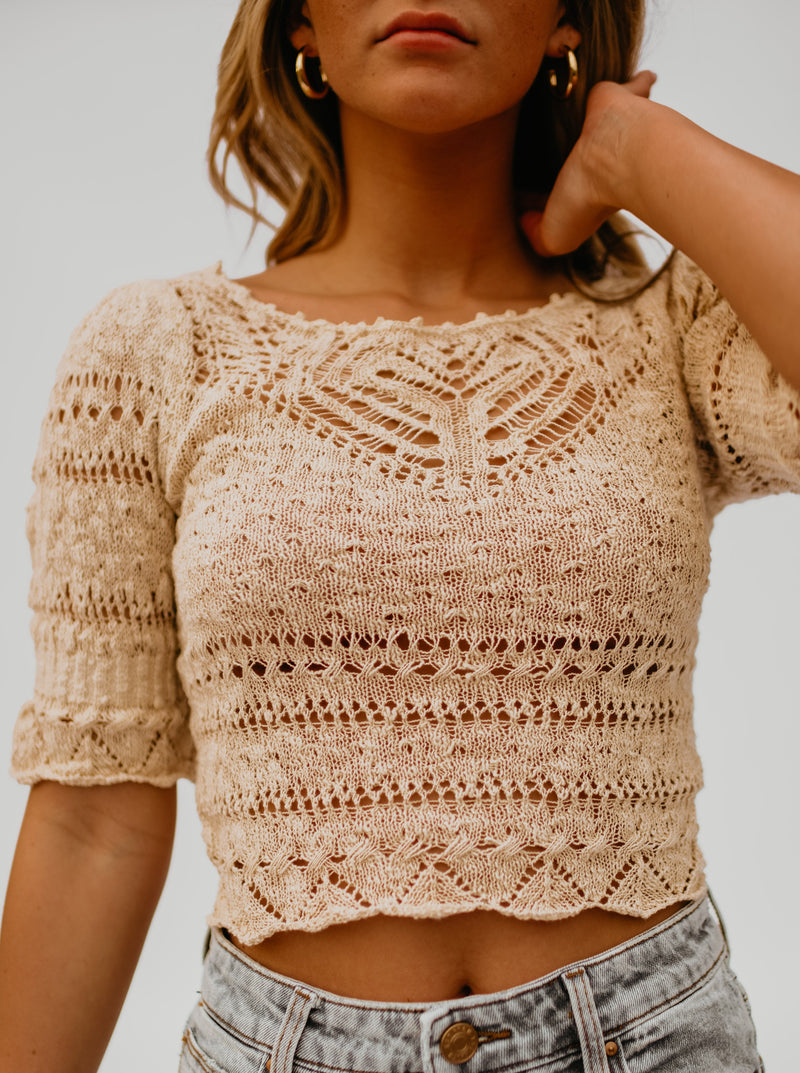 Free People Country Romance Top Creme