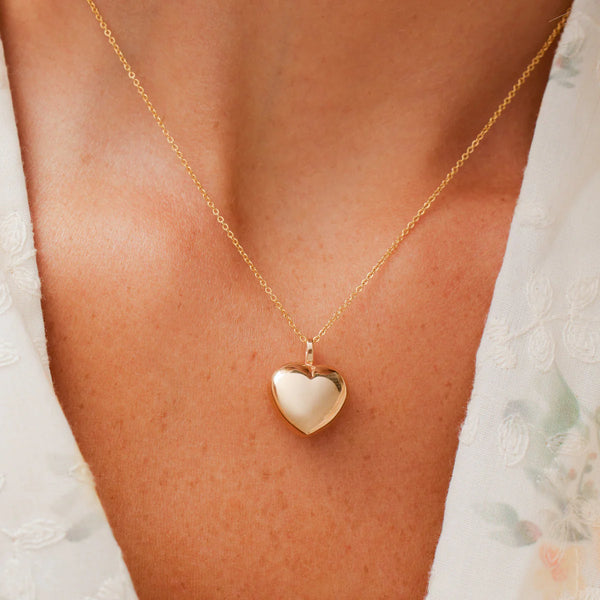 Made by Mary Puffy Heart Charm Necklace